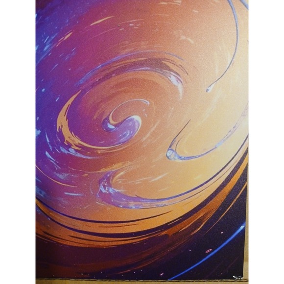 R.Black Ai Assist Pastel Abstract 8x8 On Metal Infinity Art Mushrooms - Picture 3 of 6